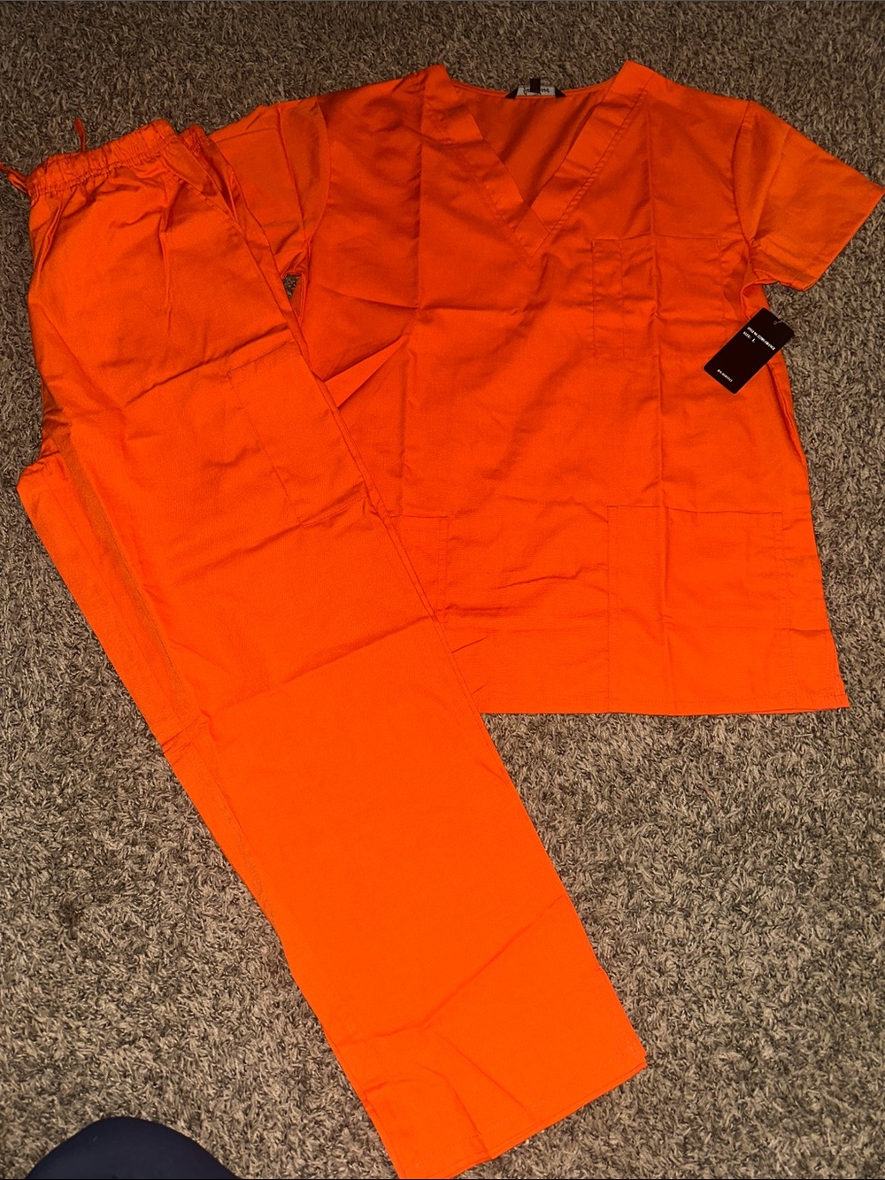 Just Love Bright Orange Women's Scrub Set